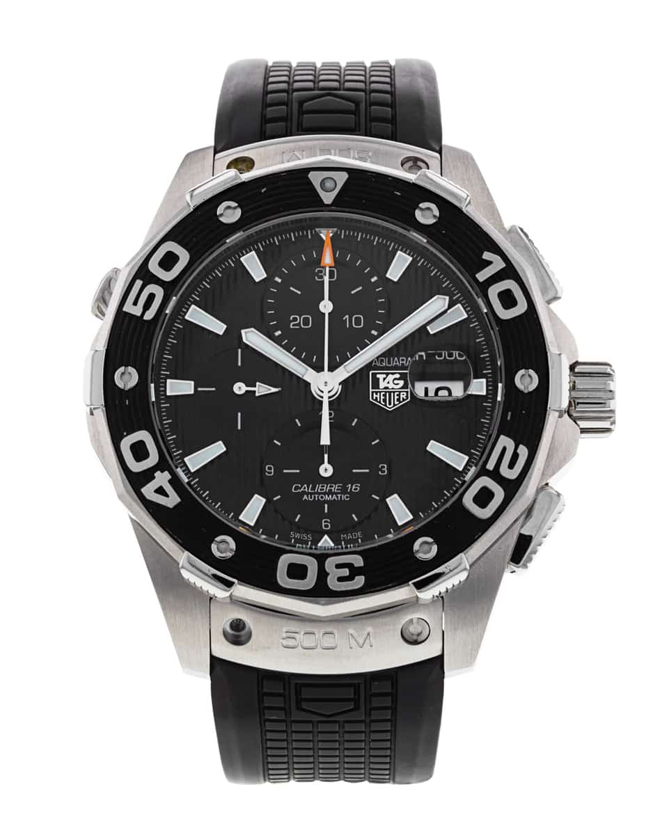 Tag Heuer Aquaracer Black Baton Dial Rubber Strap